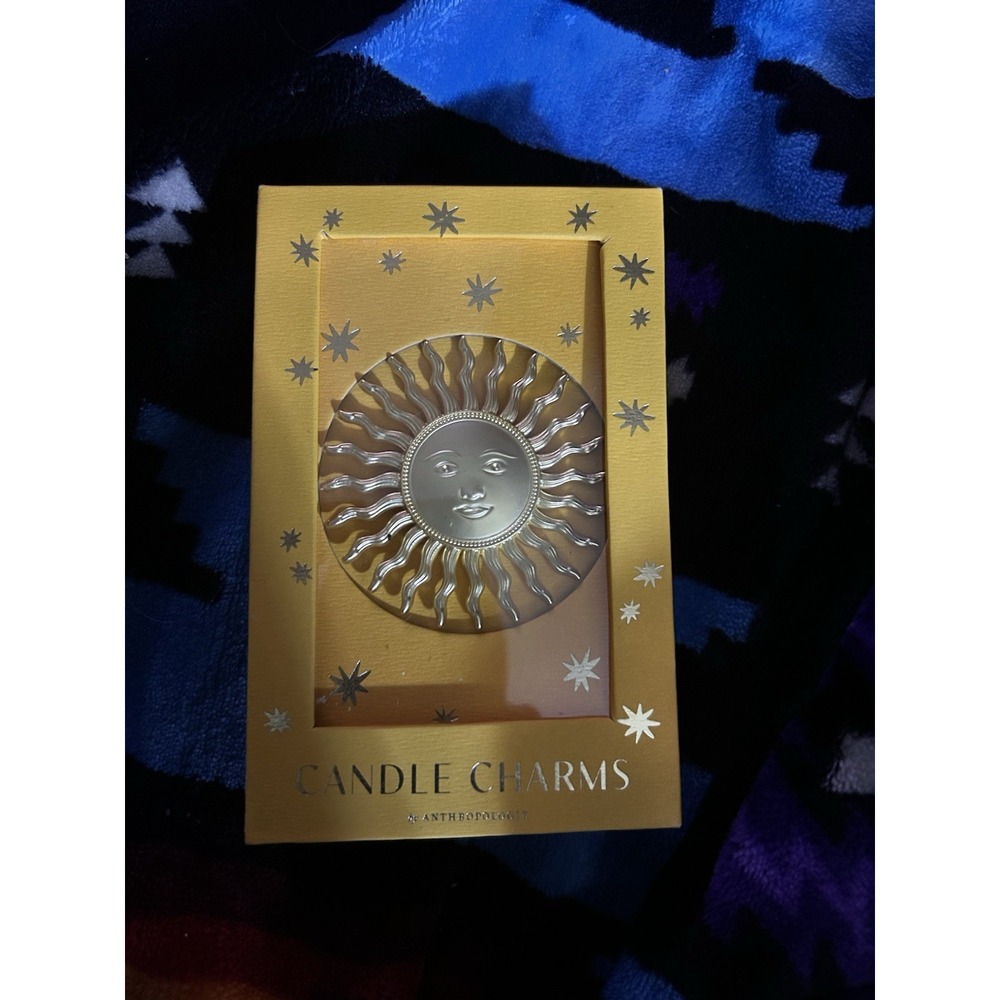 Anthropologie Candle Charms Gold Sun Candle Charm Decorative Pillar Accessory